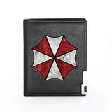 Umbrella Corp Leather Wallet Billfold Slim Credit Card/ID Holders Short P