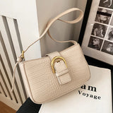 Stone Pattern PU Shoulder Bag for Women