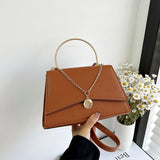 High Versatile Leather Texture Handbag Chain Handbag Shoulder Bag
