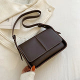 High Vintage Stitching Bags For Women Leather Shoulder Bag