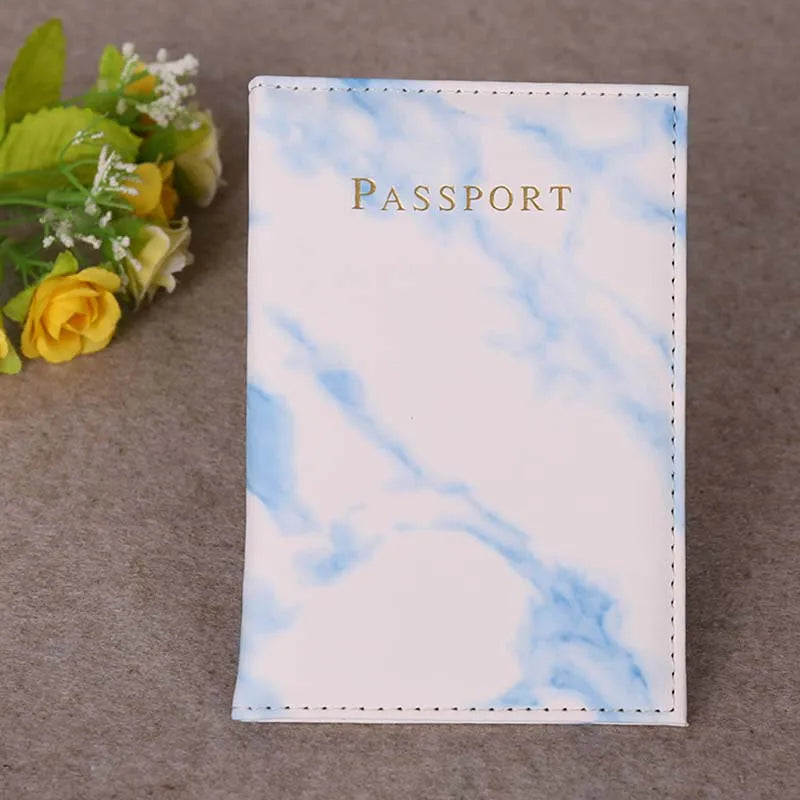 Waterproof Marble Style Passport Holder Cover