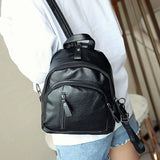 Waterproof Leather Women Backpack Anti-theft Large Capacity