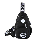 Waterproof Oxford Sling Rucksack Backpack Knapsack School Travel Men Shoulder Cr