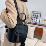 Waterproof Leather Women Backpack College Style School Bags