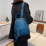Waterproof Leather Women Backpack College Style School Bags