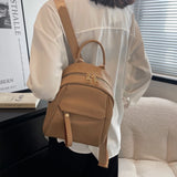 Waterproof Leather Women Backpack College Style School Bags