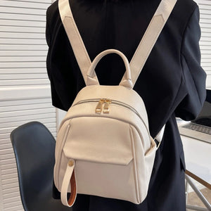 Waterproof Leather Women Backpack College Style School Bags