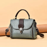 High Weave Tote Women's Handbags PU Leather Vintage Women Shoulder Bag