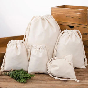 Colorful Storage Linen Bags Organza Drawstring Wedding Christmas Pouches