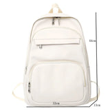 High Woman Backpack Leather Rucksack Women's Knapsack Multi-pocket Bagpacks