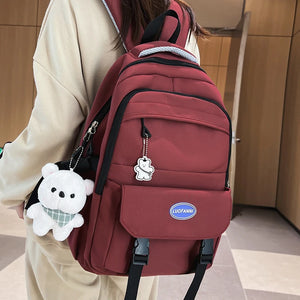 High Woman Backpack Schoolbag For Teenage Girls Boys Student Rucksack College