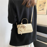 Vintage Stone PU Leather Women Shoulder Bag Crossbody