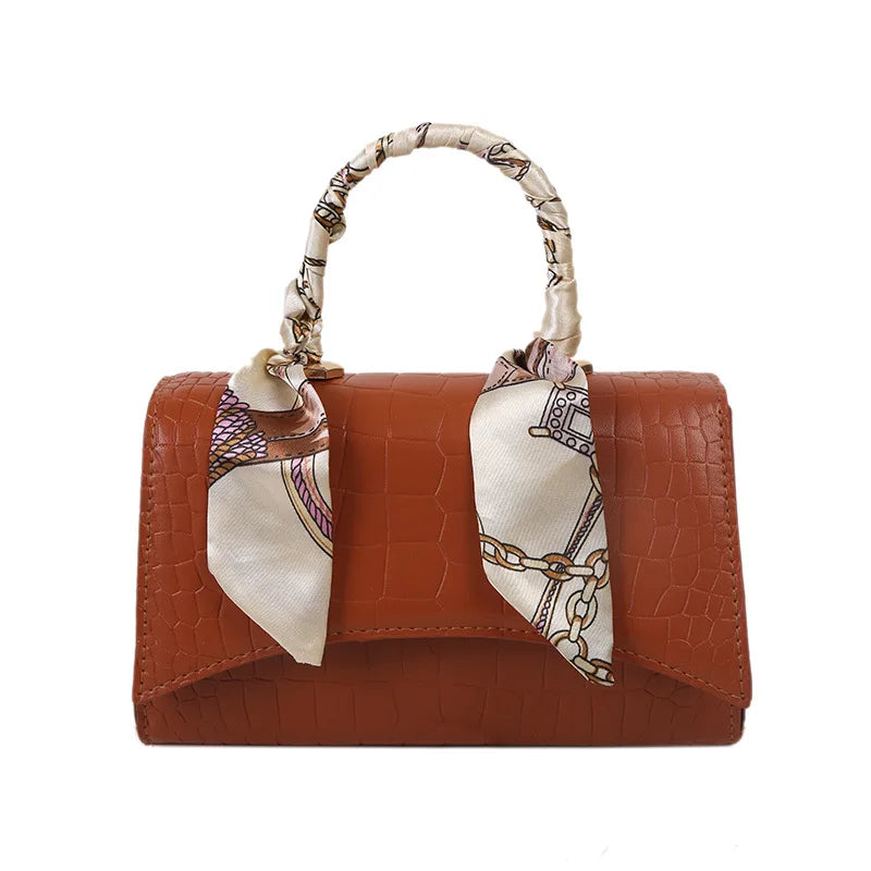 Vintage Stone PU Leather Women Shoulder Bag Crossbody