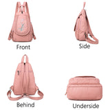 Women Backpack School Bags for Teenage Girls Leather Embroidery Flowers
