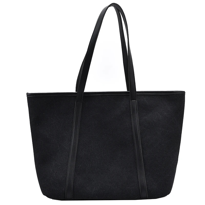 High Women Canvas Handbags Ladies Large Capacity Shoulder Bag