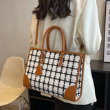 Women Canvas Handbags Tote Bags Large Capacity Shoulder Messenger Crossbody Bag