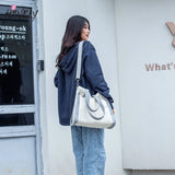 Women Canvas Shoulder Bag Large Capacity Crossbody Handbag