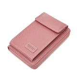 Women Cell Phone Pocket Purse Style PU Leather Crossbody Bag