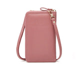 Women Cell Phone Pocket Purse Style PU Leather Crossbody Bag