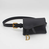 Women's PU Leather Fanny Pack Shoulder Chest Bag Handbag