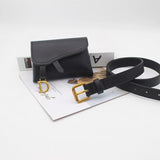 Women's PU Leather Fanny Pack Shoulder Chest Bag Handbag