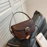 Women Saddle Crossbody Bag Small Pu Leather Shoulder Messenger Bag
