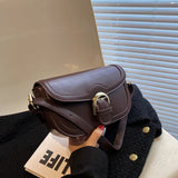 Women Saddle Crossbody Bag Small Pu Leather Shoulder Messenger Bag