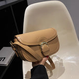 Women Saddle Crossbody Bag Small Pu Leather Shoulder Messenger Bag