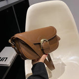 Women Saddle Crossbody Bag Small Pu Leather Shoulder Messenger Bag
