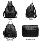 Women Leather Backpack Lady Shoulder Bag School Backpacks For Teens Girls