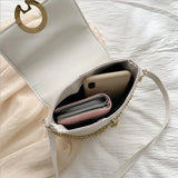 High Women Leather Handbags Shoulder Bag PU Solid Small Crossbody Bags