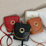High Women Leather Handbags Shoulder Bag PU Solid Small Crossbody Bags