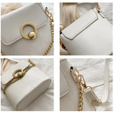 High Women Leather Handbags Shoulder Bag PU Solid Small Crossbody Bags
