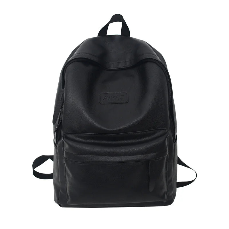 High Capacity Travel Backpack Soft Leather Men's Girl Back Pack