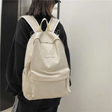 High Capacity Travel Backpack Soft Leather Men's Girl Back Pack