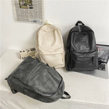 High Capacity Travel Backpack Soft Leather Men's Girl Back Pack