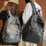 Soft Leather Men's Backpack Large Capacity Travel Bag