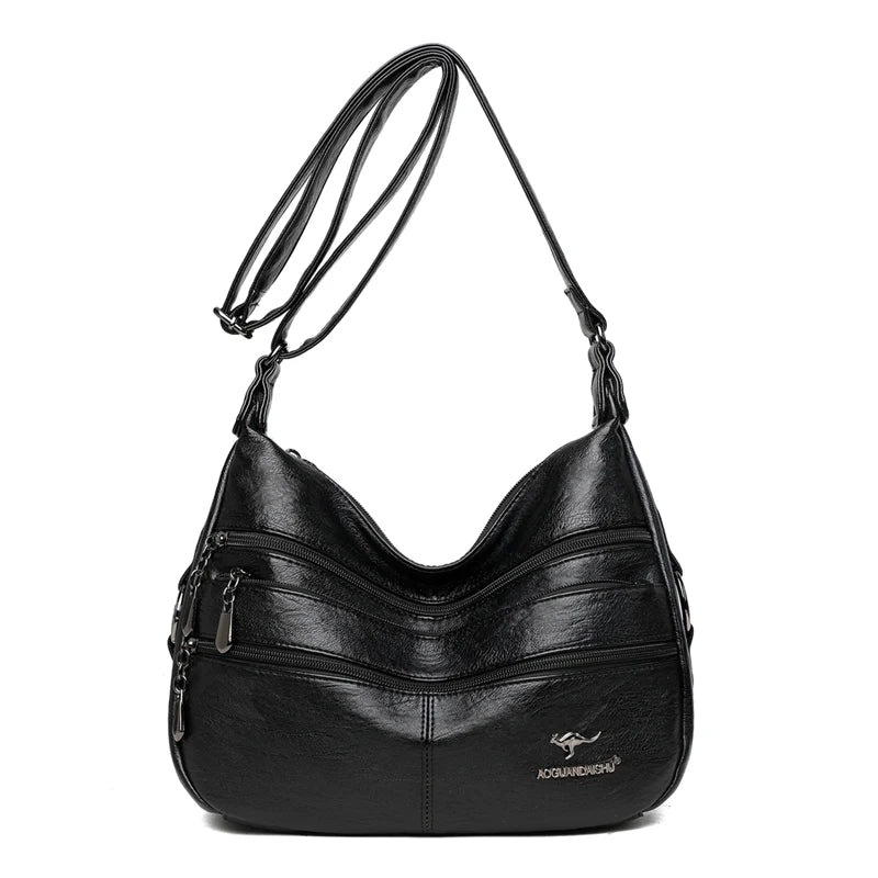 High Women Styles Handbags Multi-pocket Shoulder Bags Soft PU Leather