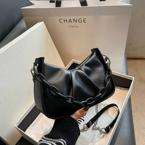 Women PU Leather Shoulder Bag Chain Small Handbags