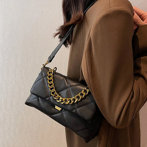 Women Pu Leather Chain Shoulder Bag Crossbody Bags Casual Handbags Messenger Bag