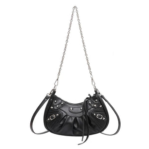 Women Leather Chain Shoulder Bag Small Crossbody Bags