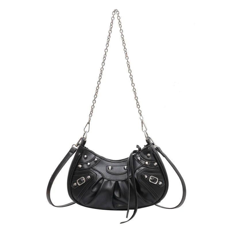 Women Leather Chain Shoulder Bag Small Crossbody Bags