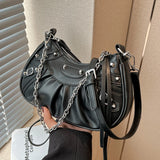 Women Leather Chain Shoulder Bag Small Crossbody Bags