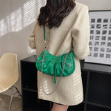 Women Leather Chain Shoulder Bag Small Crossbody Bags