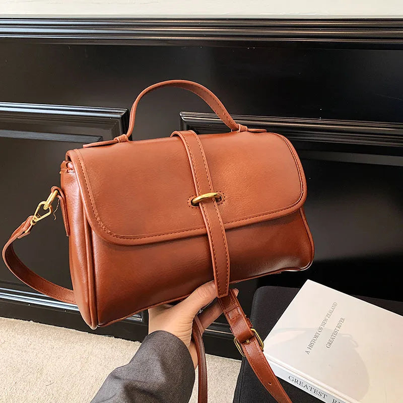 Vintage Women Pu Leather Shoulder Bag Small Crossbody Bag