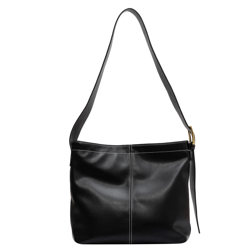High Women Pu Leather Handbags Shoulder Bags Large Capacity Ladies Tote Travel B