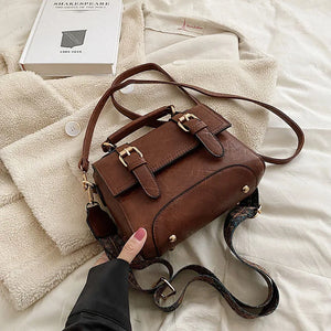 Women PU Leather Handbags Shoulder Bags Vintage Ladies Small Crossbody Bags
