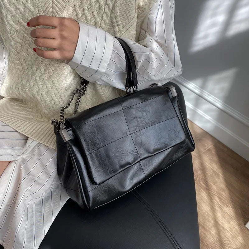 Large Capacity PU Leather Crossbody Bag for Women