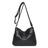 High Women Shoulder Bag Pu Leather Crossbody Bag Multi-pockets Messenger Bag