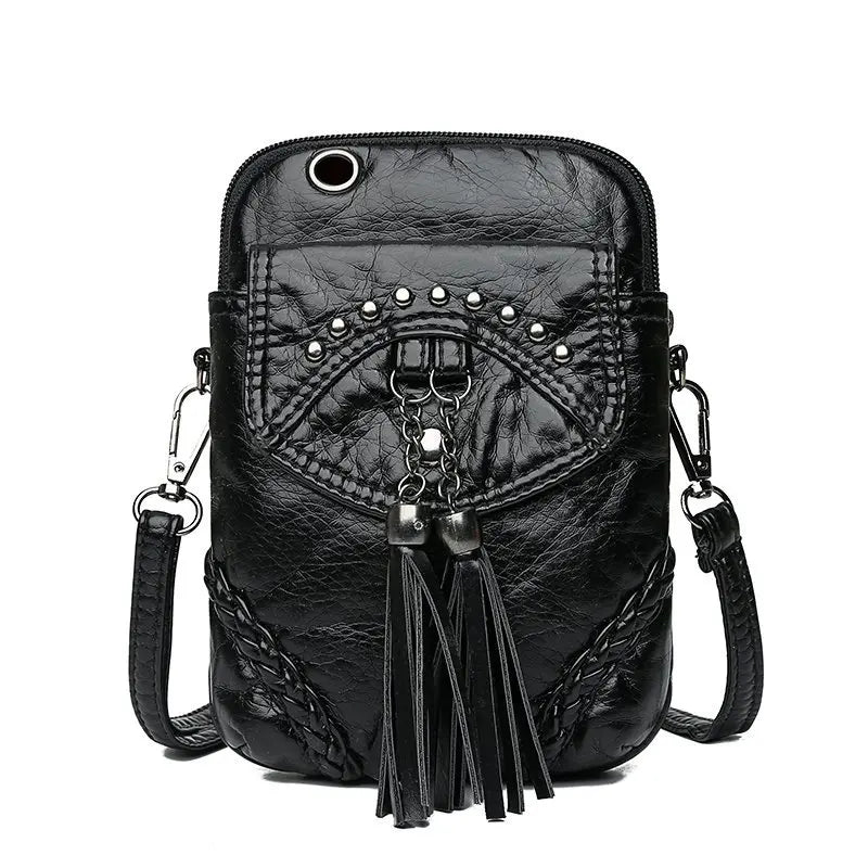 Soft Leather Women Shoulder Bag Mini Crossbody Phone Wallet